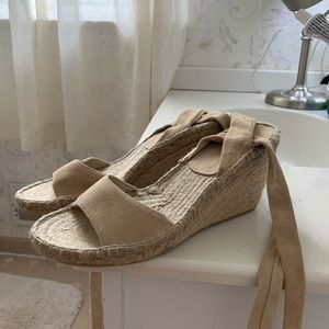 NWOT Anthropologie Mint & Rose lace up espadrilles